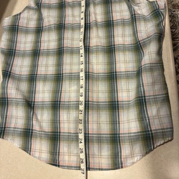 Wrangler Women's Green Plaid Pearl Snap Buttons Western Country Concert Shirt XL - Picture 7 of 8